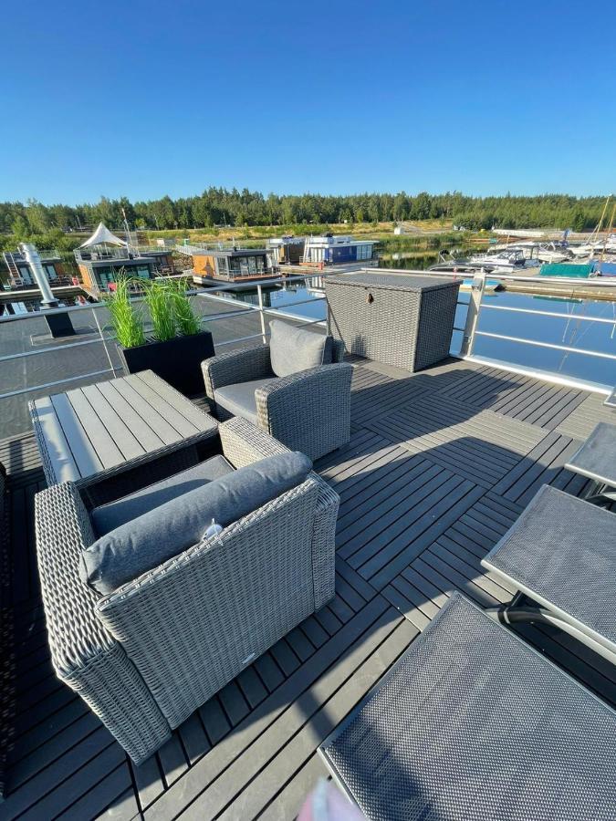 Hausboot Vroni Am Baerwaldersee Klitten Exterior foto