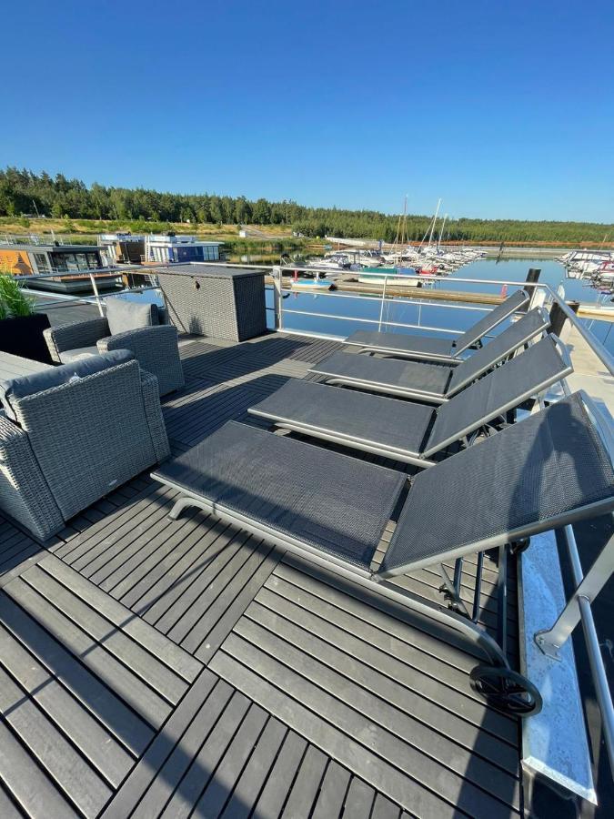 Hausboot Vroni Am Baerwaldersee Klitten Exterior foto